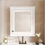Armoire de rangement murale de 24 po x 27 po avec miroir, tablettes réglables et conception compacte pour salle de bain moderne