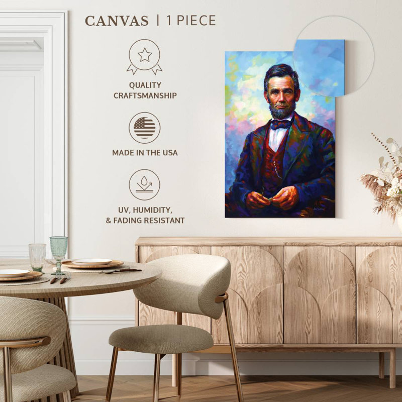 Abraham Lincoln I, H 39 po x l 26 po