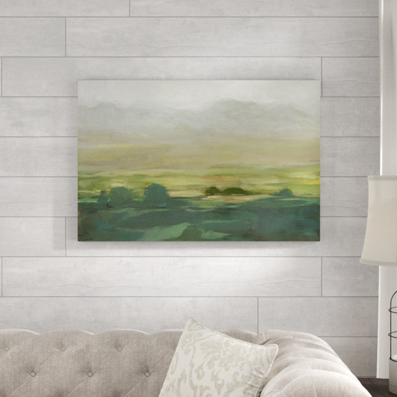 «Misty Valley I» par Ethan Harper, reproduction d'art sur toile tendue, H 24 po x l 36 po