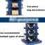 Porte-chaussures rotatif 360 °, bleu fumée, peu encombrant, pouvant contenir 24 paires, facile à nettoyer, étui de style américain, peu encombrant, assemblable, design