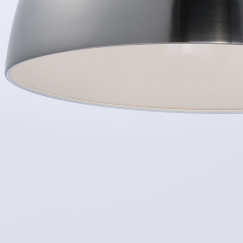 Wava 1 - Light Single Pendant, Nickel, 13.75" H x 13.75" W x 13.75" D