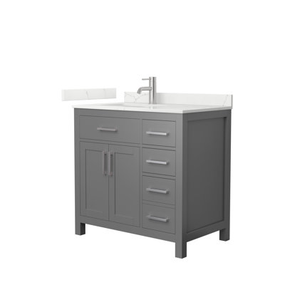 Beckett 36" Freestanding Single Bathroom Vanity with Quartz Top