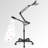 2-in-1 Freestanding Facial Steamer Makeup Organizer with 5X Magnifying Lamp