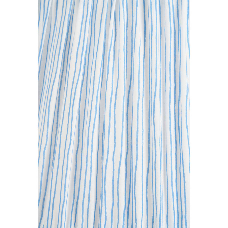 Pleated Cotton Lamp Shade, Blue, 22cm H x 30cm W x 30cm D