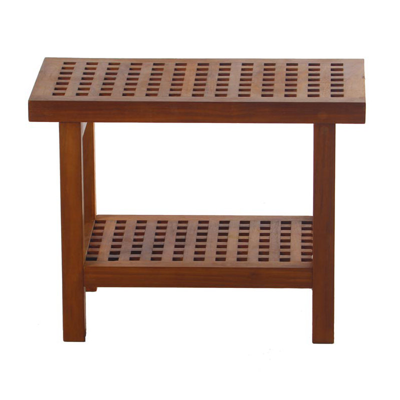 Grate 24'' W Teak Shower Bench