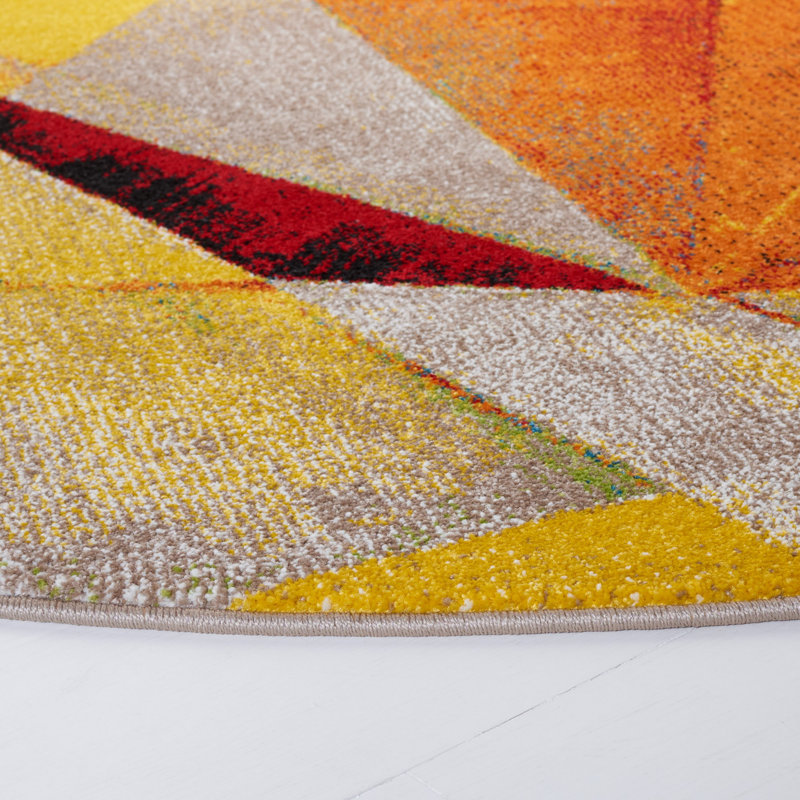 Tapis abstrait Sarya Performance, Rond 6 pi 7 po