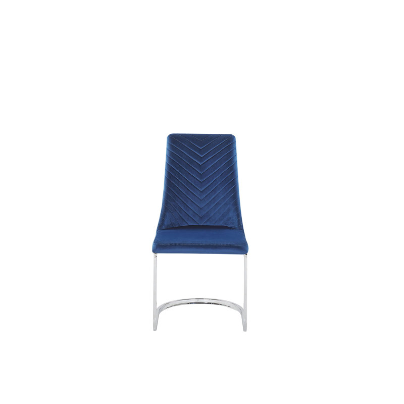 Baskett Upholstered Dining Chair, Navy Blue