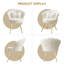 Upholstered Faux Fur Barrel Chair-2102316263
