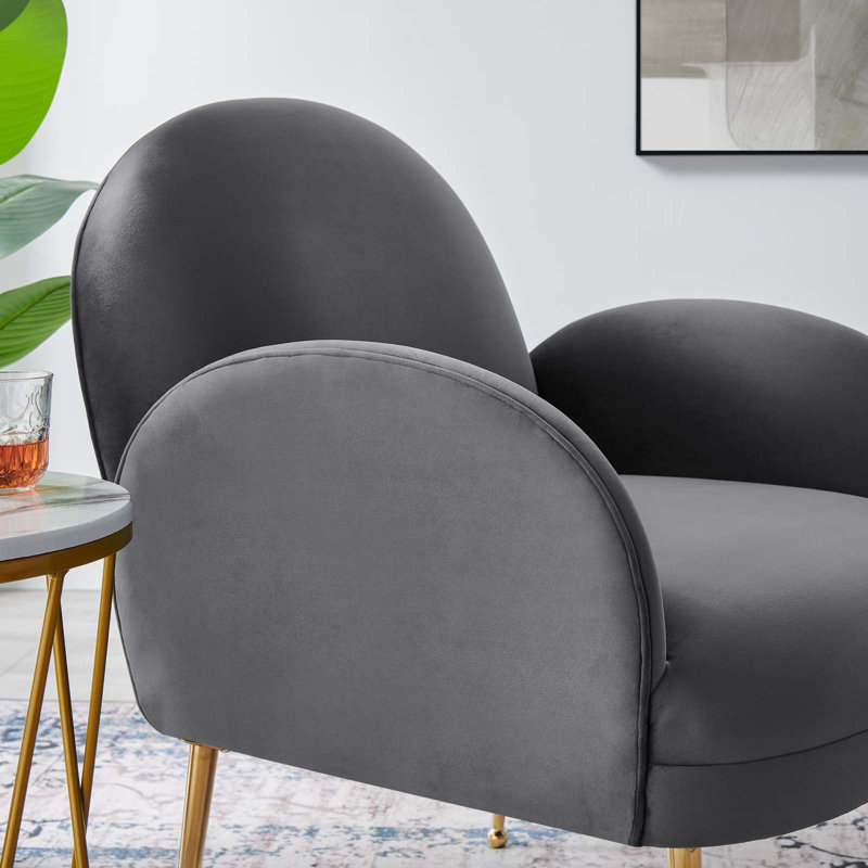 Fauteuil Modway Transcend Performance, Velours gris