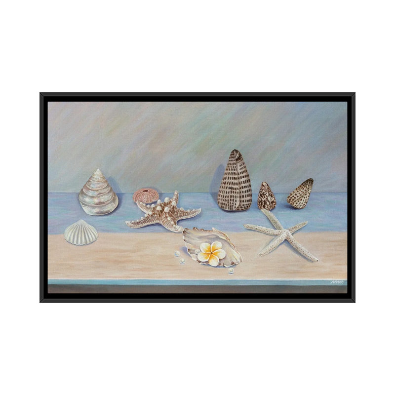 The Sea On The Shelf, 45.72 cm H x 66.04 cm W x 4.445 cm D, Black
