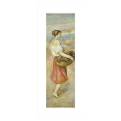 Girl with a Basket of Fish (La Marchande de poissons) by Pierre-Auguste Renoir -Framed Giclee Print