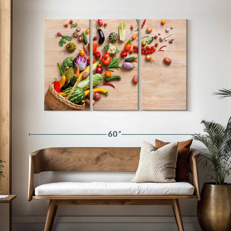 Yarlin Fresh Vegetables, 32" H x 50" W