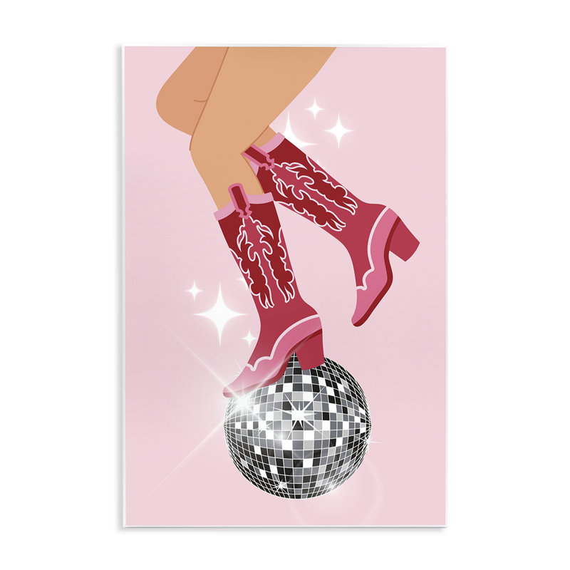 Plaque murale «Balancing Disco Cowgirl», design par LSR Design Studio, H 15 po x l 10 po