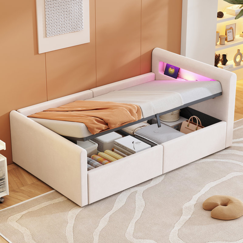Bed, Beige