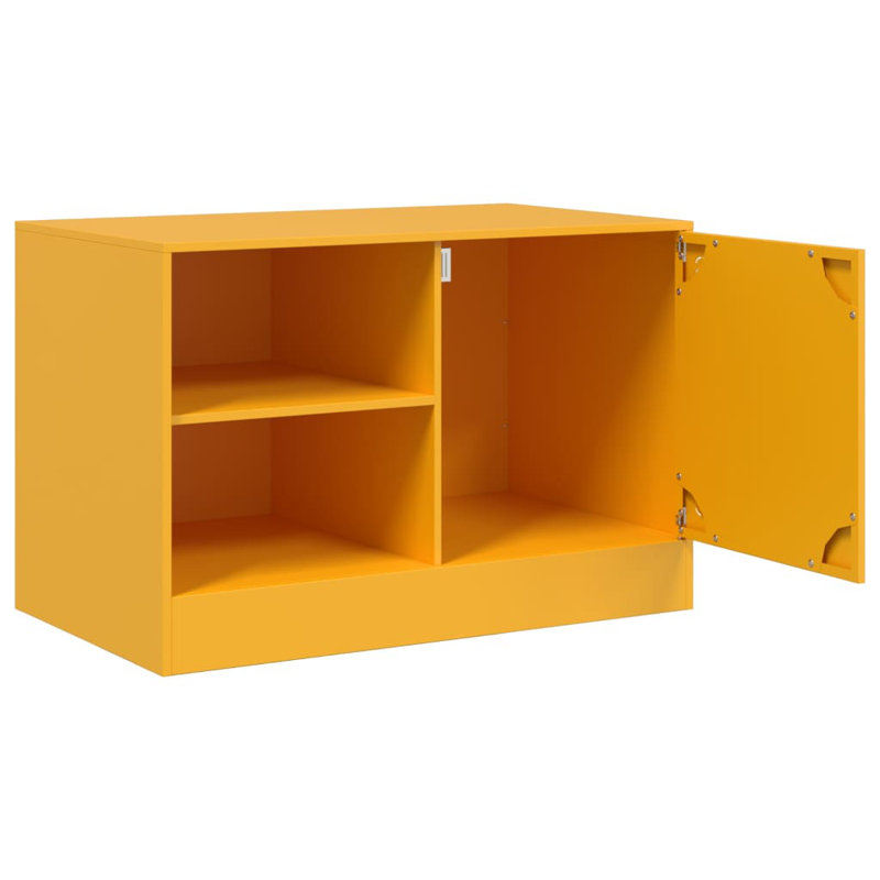 Arether Unfinished TV Stand for TVs up to 24", Mustard