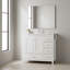 Ensemble de meuble-lavabo blanc 36 po avec lavabo en céramique 36 po, armoire de rangement avec 2 portes à fermeture en douceur et 5 tiroirs