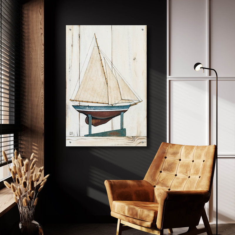 Art mural en verre Breakwater Bay «Racer 1» par David Carter, H 36 po x l 24 po x P 0,2 po