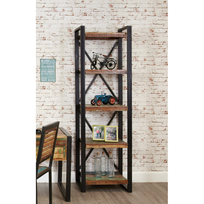 Aart 200cm H Steel Etagere Bookcase, 200cm H x 60cm W x 40cm D