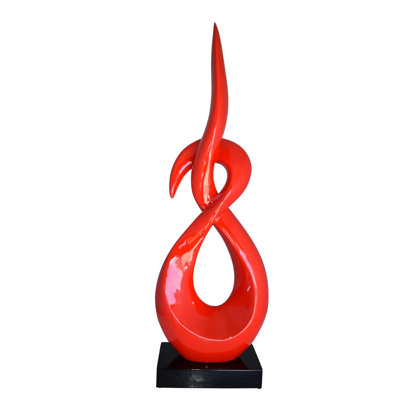 Modern Art Eternity Sculpture Made Of Resin On A Base Size: 13" X 7" X 42"H