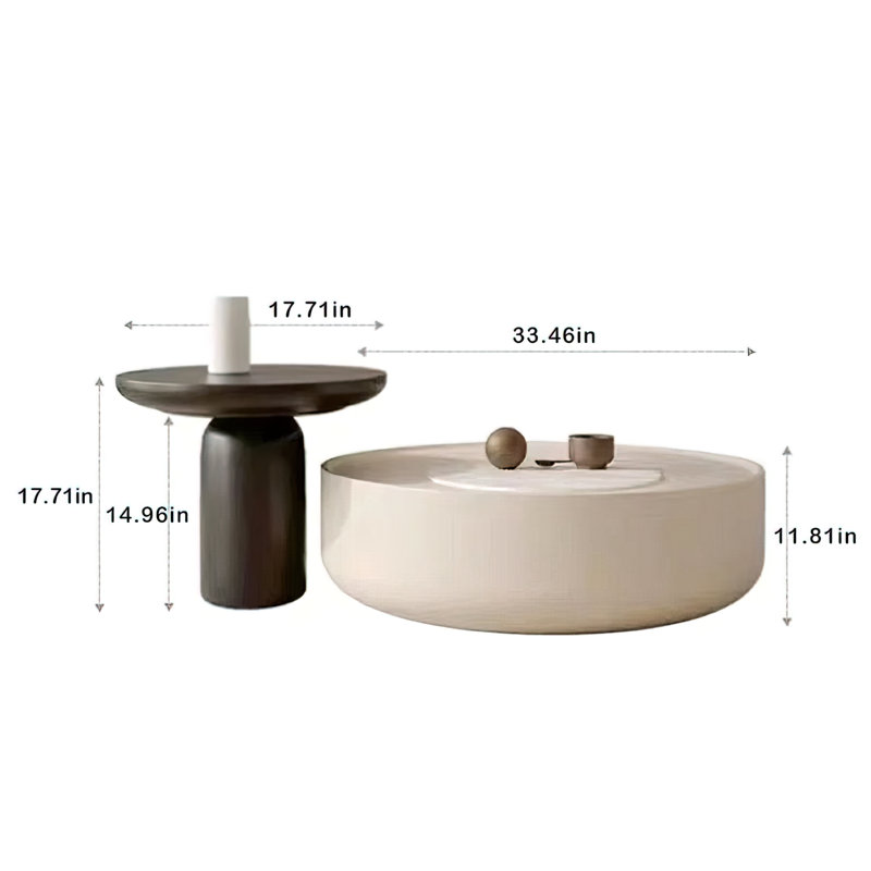 Ensemble de tables basses gigognes Wabi-Sabi