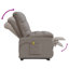 Fauteuil de massage en tissu taupe VidaXL-588492829