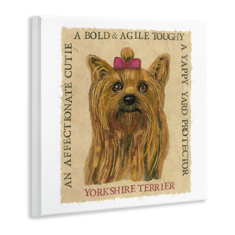 «Fun Yorkshire Terrier», art mural amusant par Nancy Overton