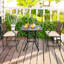 Tabouret de comptoir de patio 44 "avec coussin Edwarda