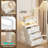 3 Drawer Nightstand with Charging Station & LED Light Strip-2047400301