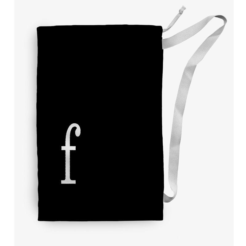 Sac à linge Monogram, Petit (H 29 po x l 18 po), Noir