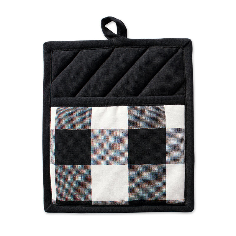 Ensemble de manique 3 pièces pour la cuisine wolsingham, Noir / Blanc