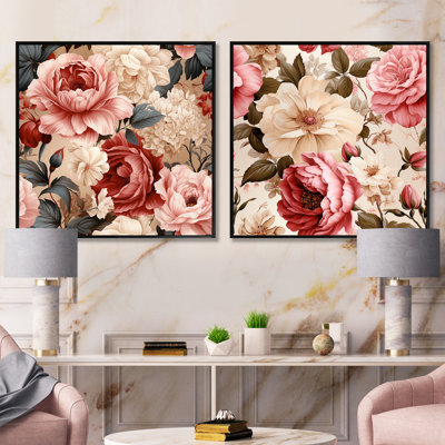 Pivoine rose intemporelle Gardan Serenity - ensemble de 2 pivoines carrées