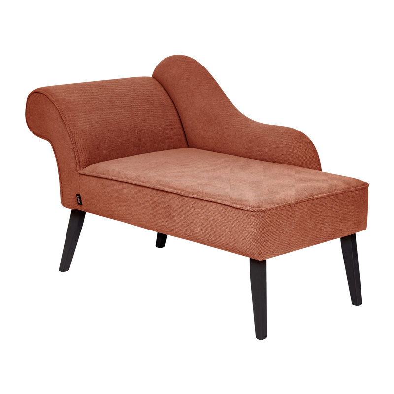 Ardeth Upholstered Chaise Lounge, Red, Left Hand Facing