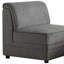 Fauteuil de chambre en velours gris avec base en bois noir et profil contemporain