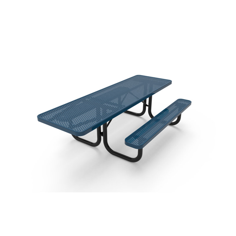 Table de pique-nique en plastique Dinan, Bleu clair
