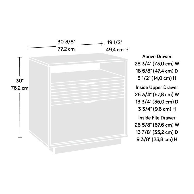 2, gris moyen, classeur latéral, rangement de documents, bureau à domicile, glissières d'extension, finition gris neutre, installation facile, classeur latéral gris moyen ouvert en faux marbre avec deux tiroirs pour organiser