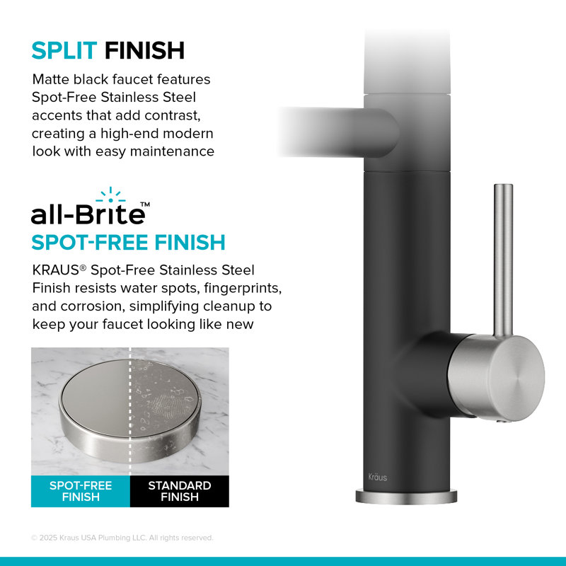KRAUS Artec Pro Commercial Style 2-Function Single Handle Pull Down Kitchen Faucet with Pot Filler