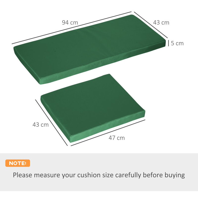 Outdoor Seat Cushion Set, Green