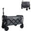 Chariot utilitaire extensible à deux couches, chariot d'épicerie robuste avec capacité de 225 lb pour le camping, le magasinage et le jardinage, gris