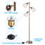 Lampe sur pied à DEL Tavish avec projecteur, lumière d'arbre à 360 ° RVBB, synchro musicale, télécommande, coin disponible-639490288