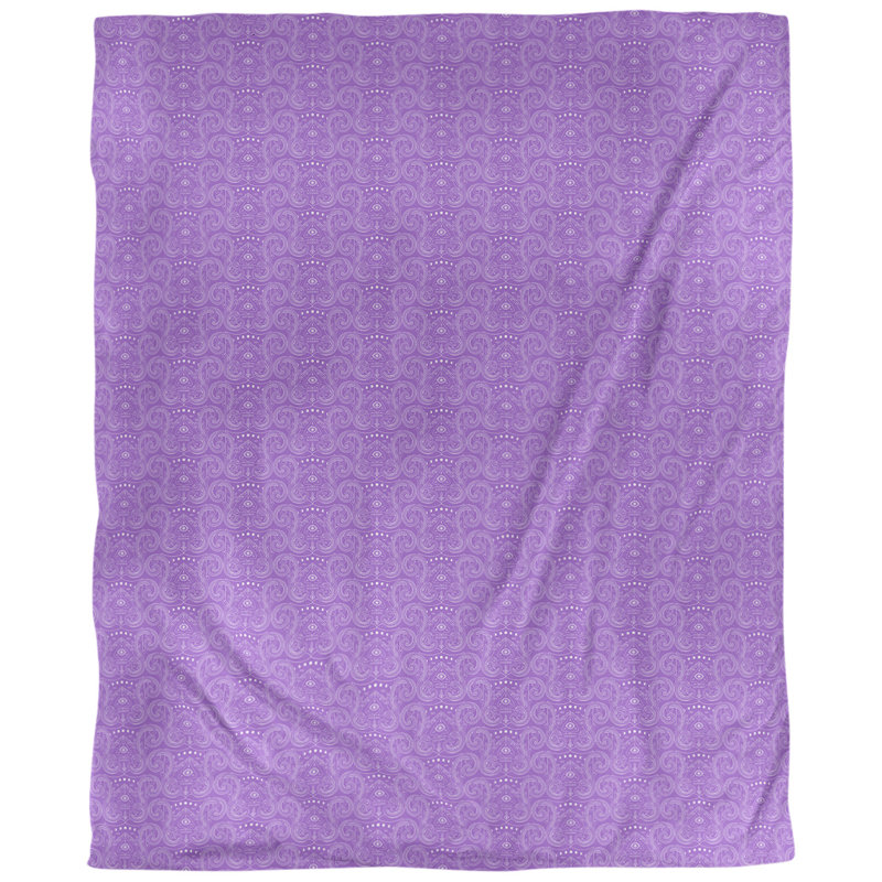 Fabric, Purple/White, 60" L x 36" W, Spun Polyester