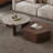 Pompilie 2 Piece Wood Nesting Coffee Table Set With Drawer Farmhouse Industrial Living Room Furniture Stylish Multi-Functional Nesting Tables