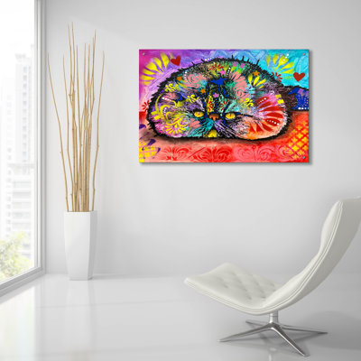 Art mural en verre épique «Am Potat Flouf» par Dean Russo, 36 po x 24 po Epic Art