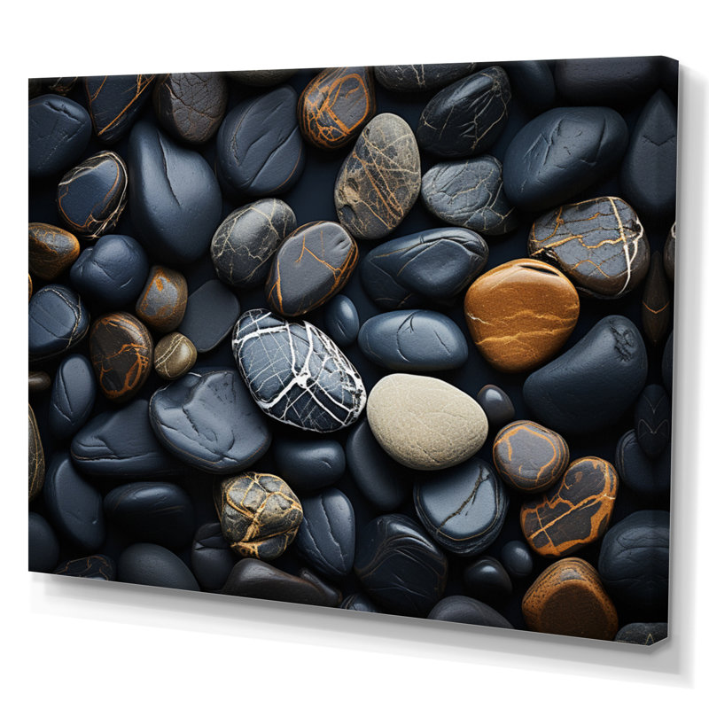 «Rocky Beach Patterns V - Coastal Beach», reproduction d'art, H 16 po x l 32 po x P 1 po, Toile tendue