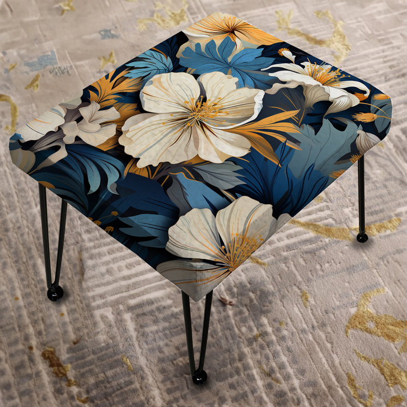 Floral Tropical Tranquility Vibes - Repose-pieds rectangulaire floral