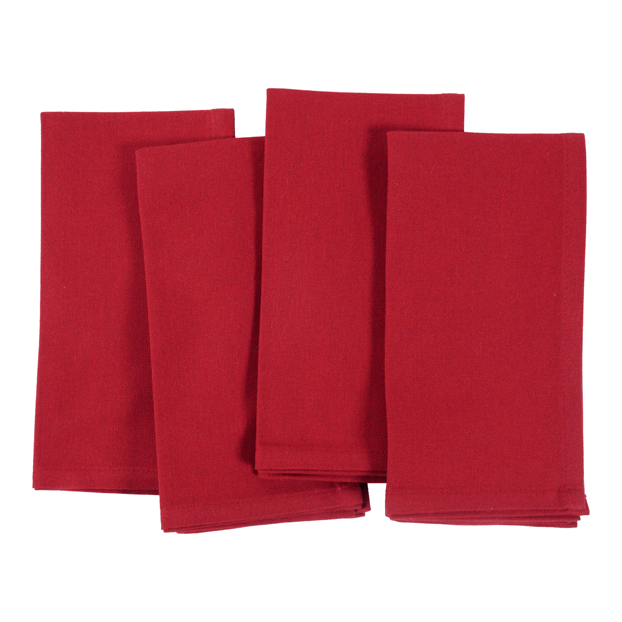 Asberry Dining Linen Set - Set of 8, Red