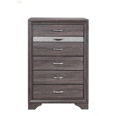 Unit With Textured Accent Strip And Metallic Handles