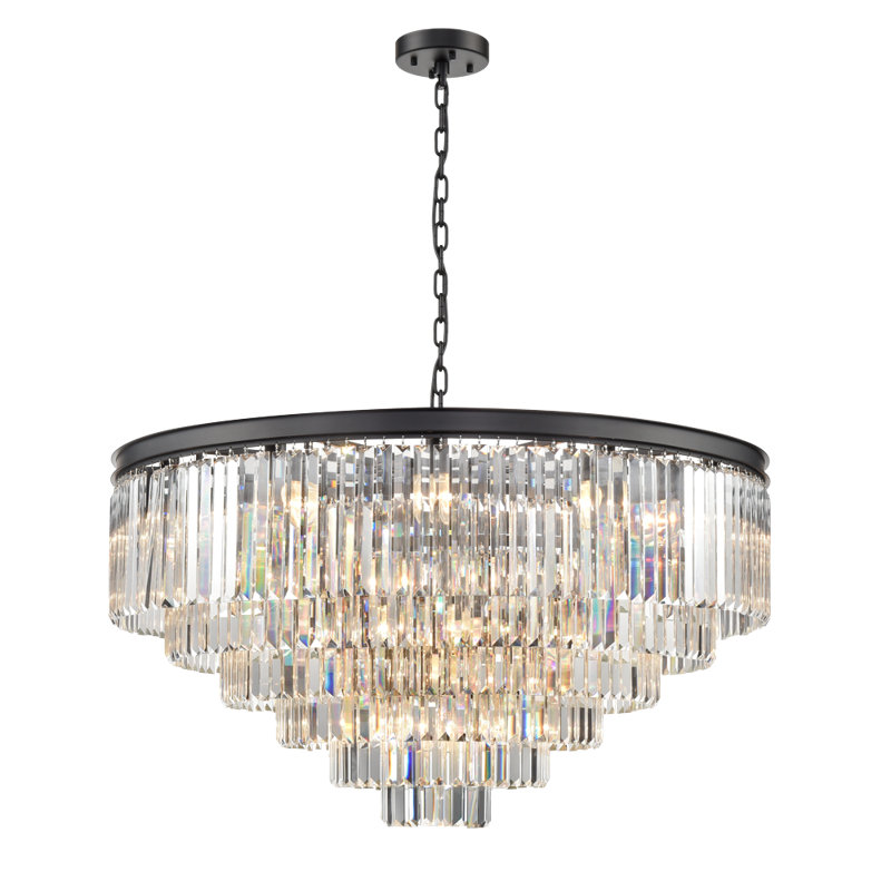 Alaisa 30 - Light Black Crystal Pendant