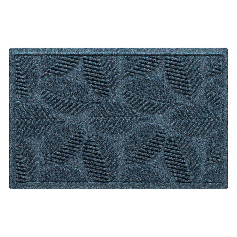 Tapis d'entrée pour l'extérieur WaterHog® Deanna 23 po x 35 po, Bleu marine, L 23 po x L 35 po