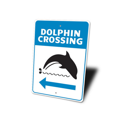 Plaque en aluminium Dolphin Crossing