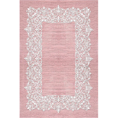 Tapis luxueux en velours (4,6 x 7,2 pi), tissu antibactérien à 100%, envers en coton antidérapant, hauteur des poils: 0,4 po | Lavable à la machine, impression numérique 3D | Parfait pour le décor du salon et de la chambre à coucher, doux et durable